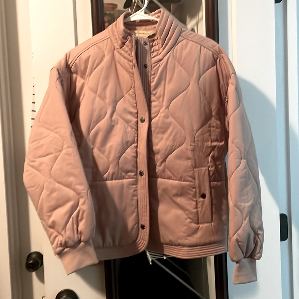 Pink quilted jacket